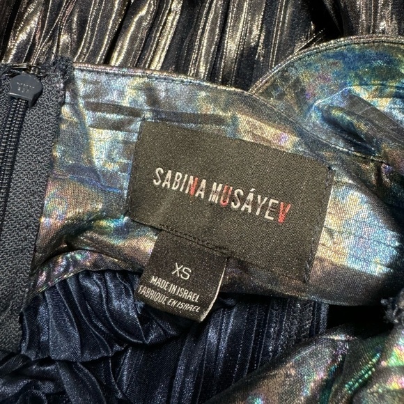 NWOT SABINA MUSAYEV Wendy Dress Dark Silver XS - Picture 12 of 13